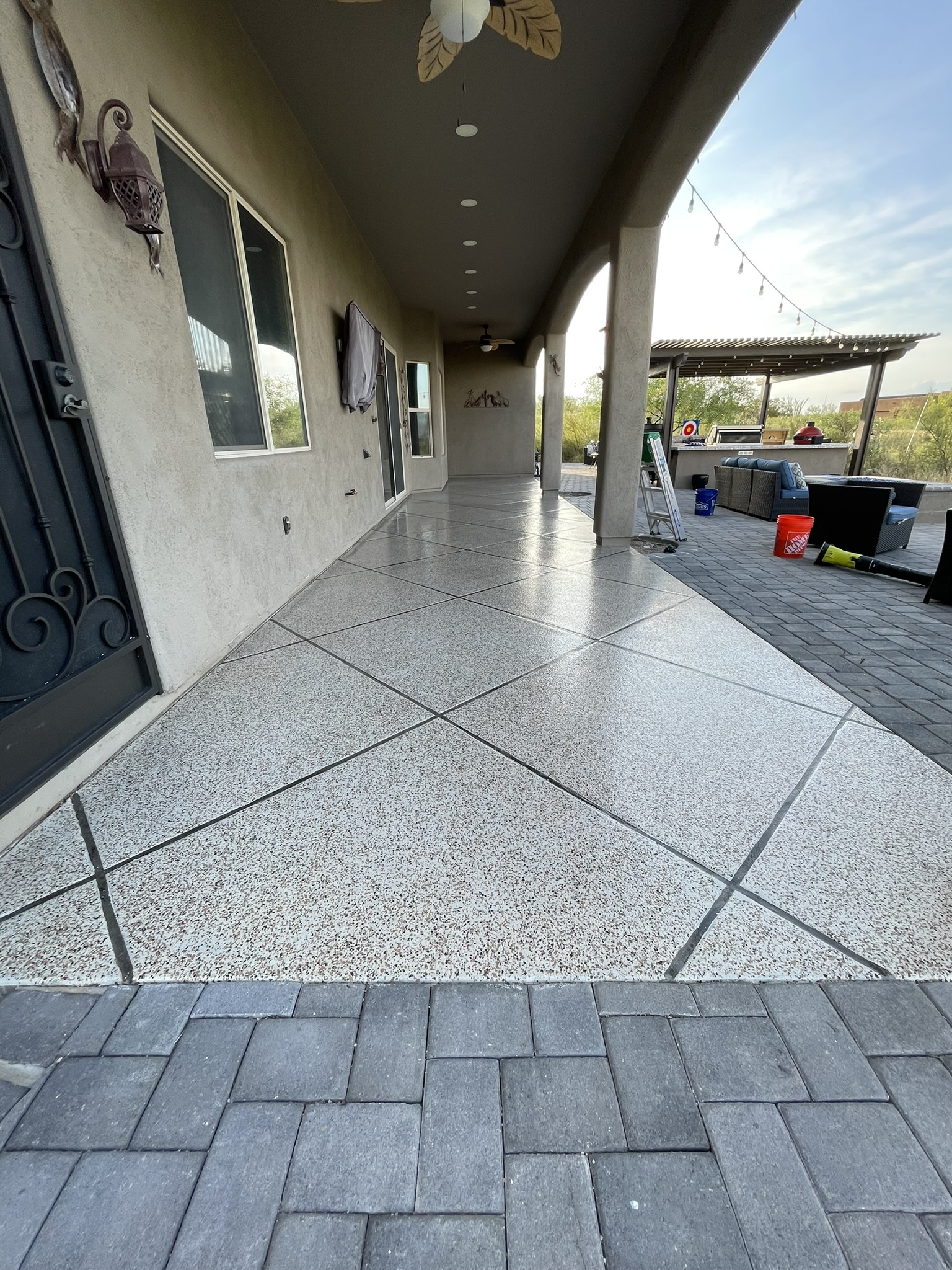 High Quality Patio Concrete Coating Performed In Vail, AZ